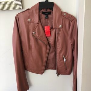 Forever 21 pink leather jacket